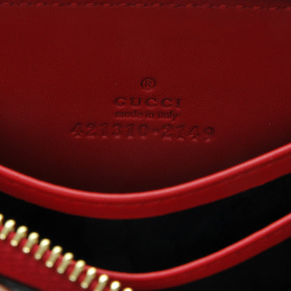 Gucci GG Supreme Monogram Blooms Zip Around Card Case Wallet Beige Blue Navy Hibiscus Red 6 of 6