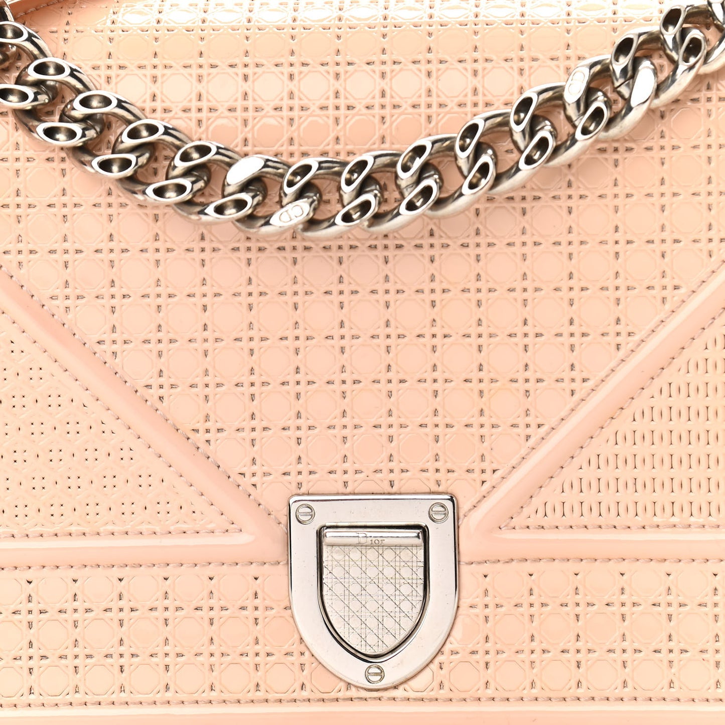 Patent Micro-Cannage Small Diorama Flap Bag Pink