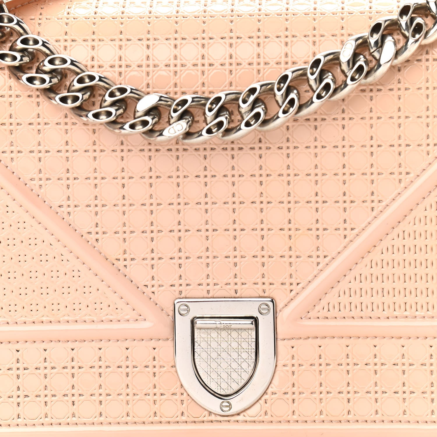 Christian Dior Patent Micro-Cannage Small Diorama Flap Bag Pink 3 of 22
