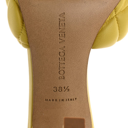 Bottega Veneta Nappa Matelasse Padded Mule Sandals 38.5 Pear 8 of 9