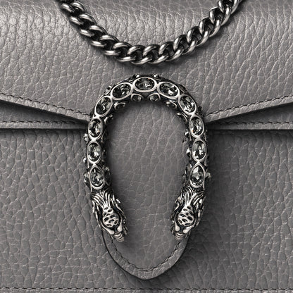 Gucci Dollar Calfskin Crystal Super Mini Dionysus Shoulder Bag Dusty Grey Black Diamond 7 of 9
