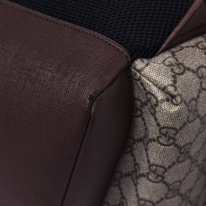 Gucci GG Supreme Monogram Medium Ophidia Double Buckle Backpack Brown 12 of 13