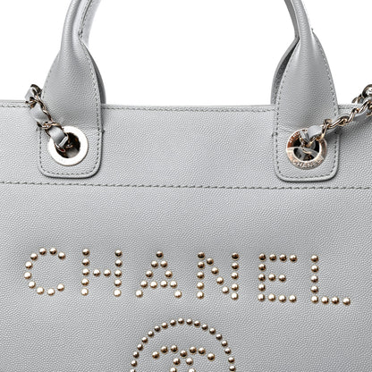Chanel Caviar Studded Small Deauville Tote Grey 10 of 10