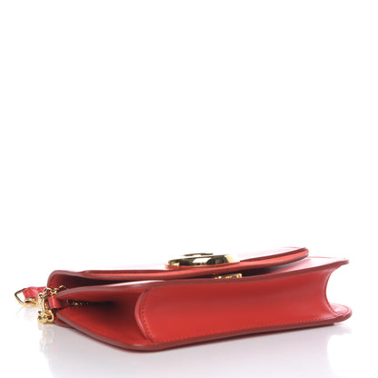 Chloe Calfskin Suede C Clutch With Chain Plaid Red 4 of 9