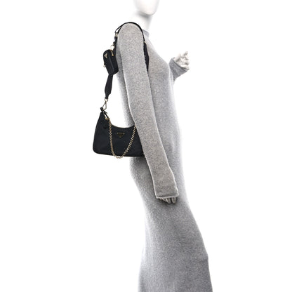 Prada Nylon Re-Edition 2005 Shoulder Bag Black 2 of 10