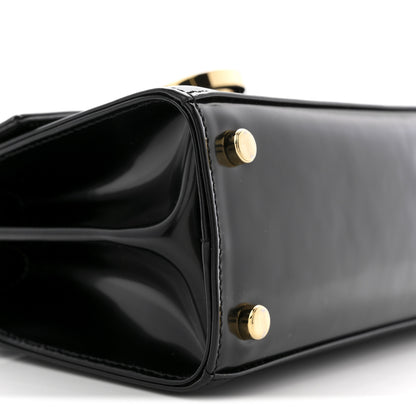 Salvatore Ferragamo Brushed Off Calfskin Mini Iconic Top Handle Bag Black 9 of 13