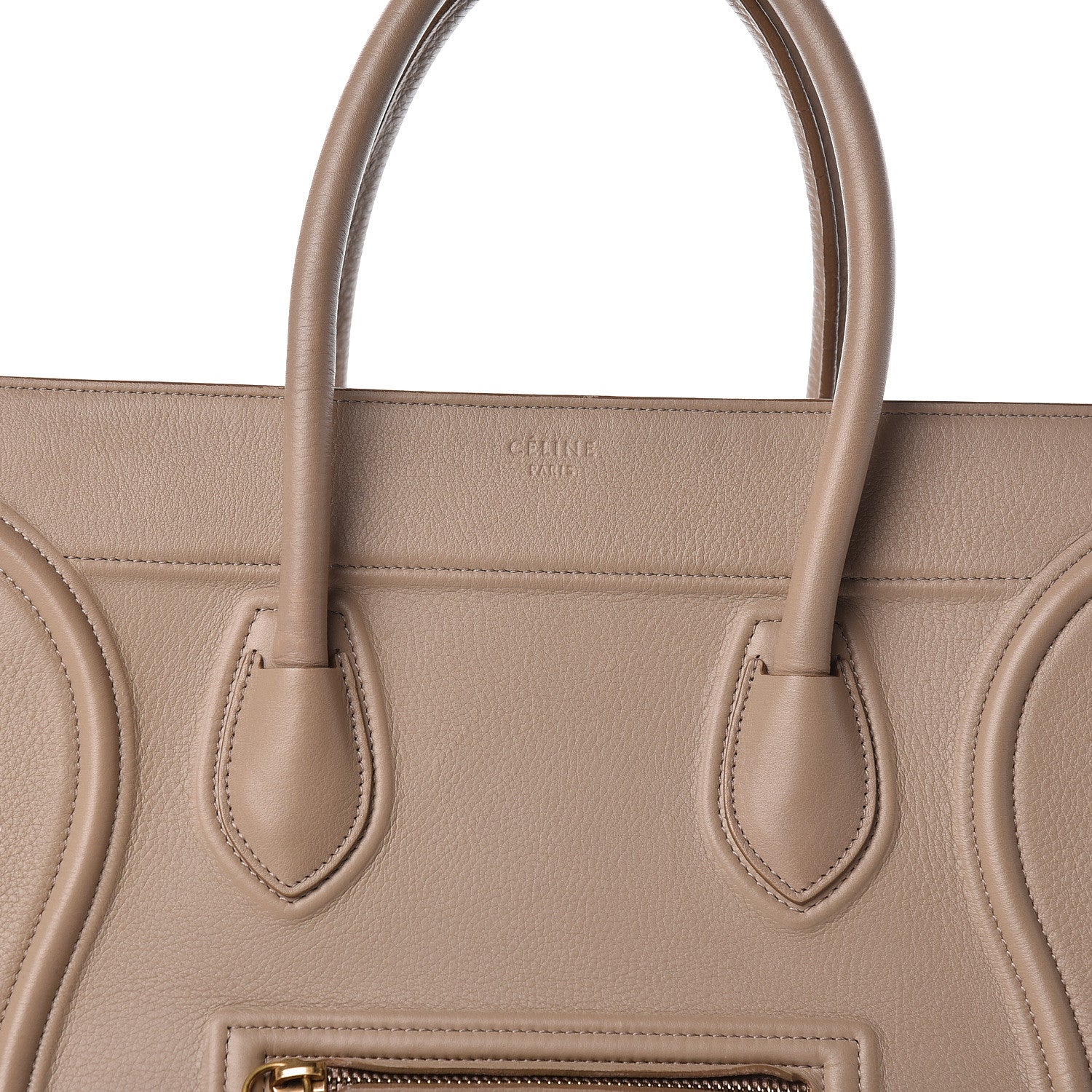 Celine Supple Calfskin Medium Phantom Luggage Beige 11 of 13