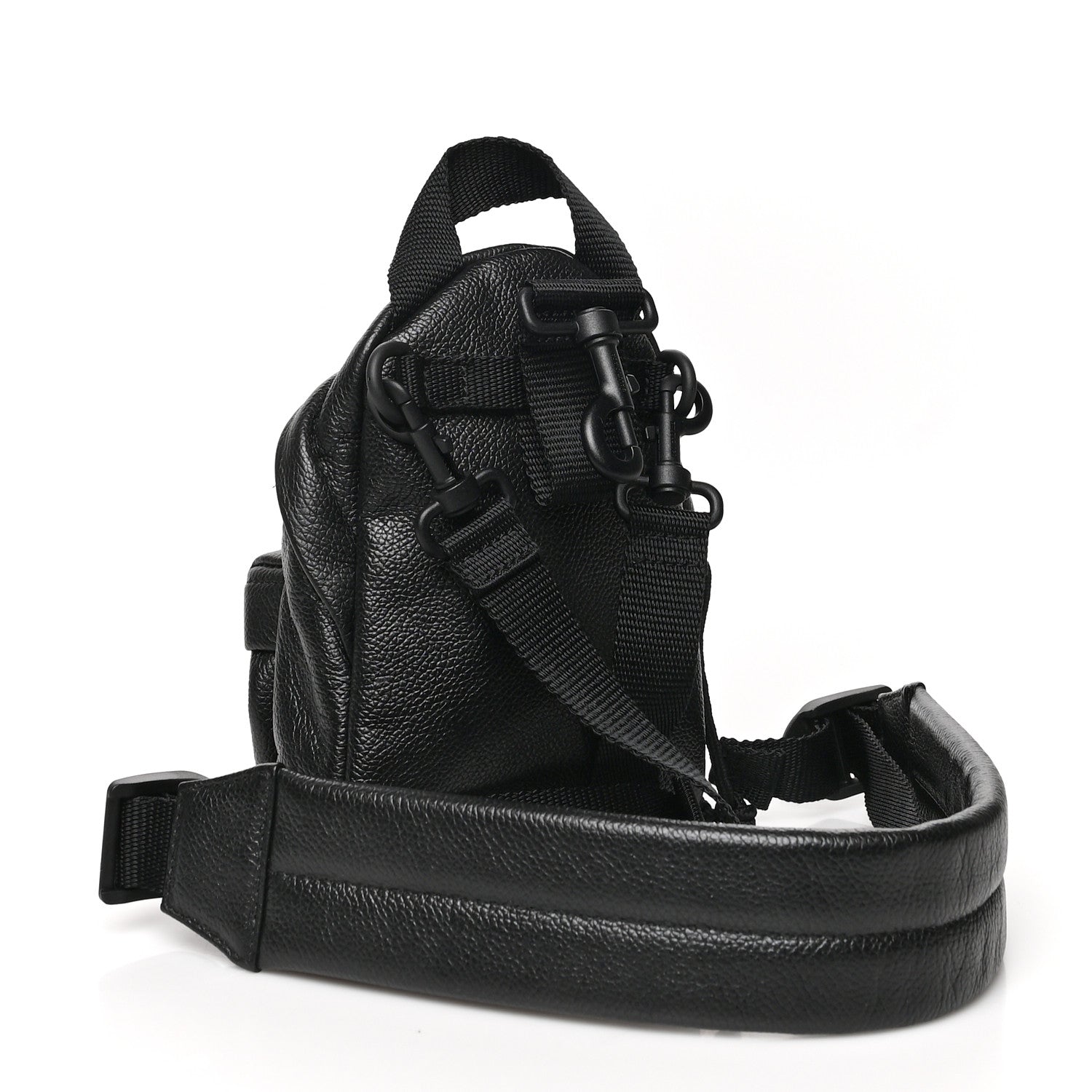 Balenciaga Grained Calfskin Mini Explorer Crossbody Backpack Black 3 of 6
