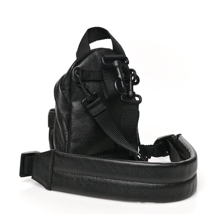 Balenciaga Grained Calfskin Mini Explorer Crossbody Backpack Black 3 of 6