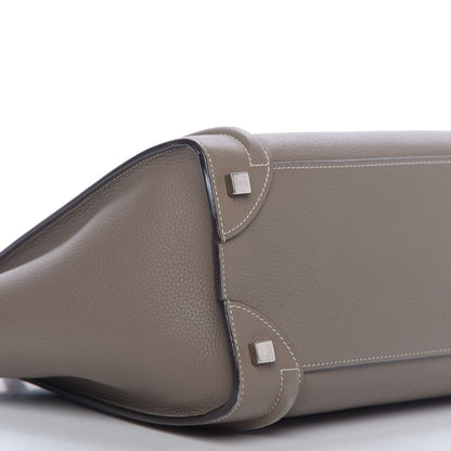 Celine Drummed Calfskin Micro Luggage Souris 6 of 10