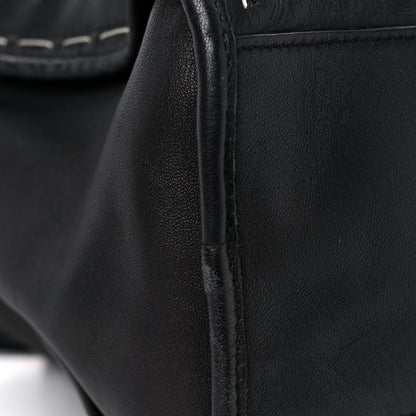 Balenciaga Calfskin Topstitch Classic Silver Hardware City Black 14 of 21