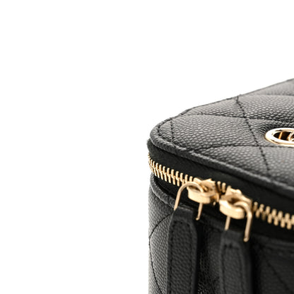 Chanel Caviar Quilted Small Vanity Case With Chain Black 10 of 11