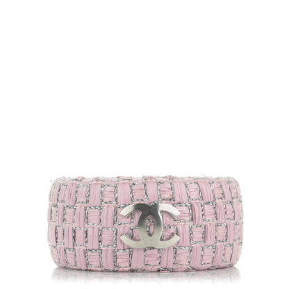 Chanel Woven Raffia CC Wide Bangle M Pink 1 of 4