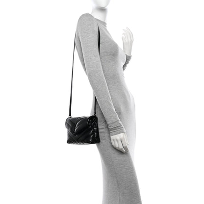 Saint Laurent Calfskin Y Quilted Monogram Monochrome Toy Loulou Crossbody Bag Black 2 of 10