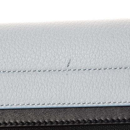 Celine Drummed Calfskin Suede Small Trapeze Light Blue 8 of 8