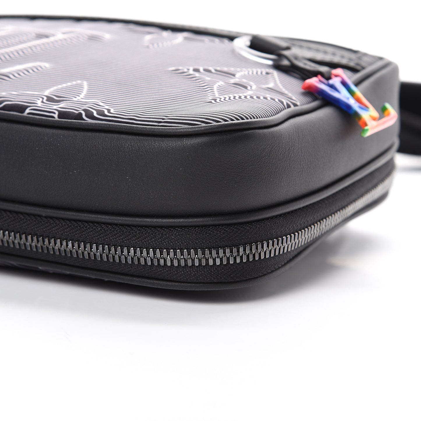 Calfskin Monogram 2054 Capsule Expandable Messenger Grey Black