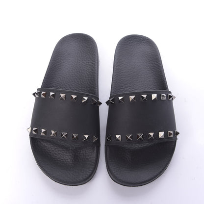 Valentino Garavani Rubber Rockstud Slide Sandals 38 Black 6 of 10