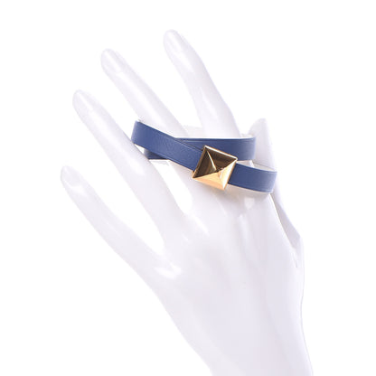 Hermes Swift Medor Infini Double Tour Bracelet T2 Bleu Brighton Blanc 2 of 7