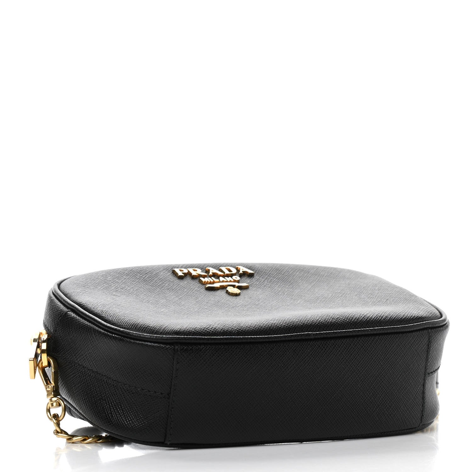 Prada Saffiano Lux Metal Belt Bag Black 4 of 10