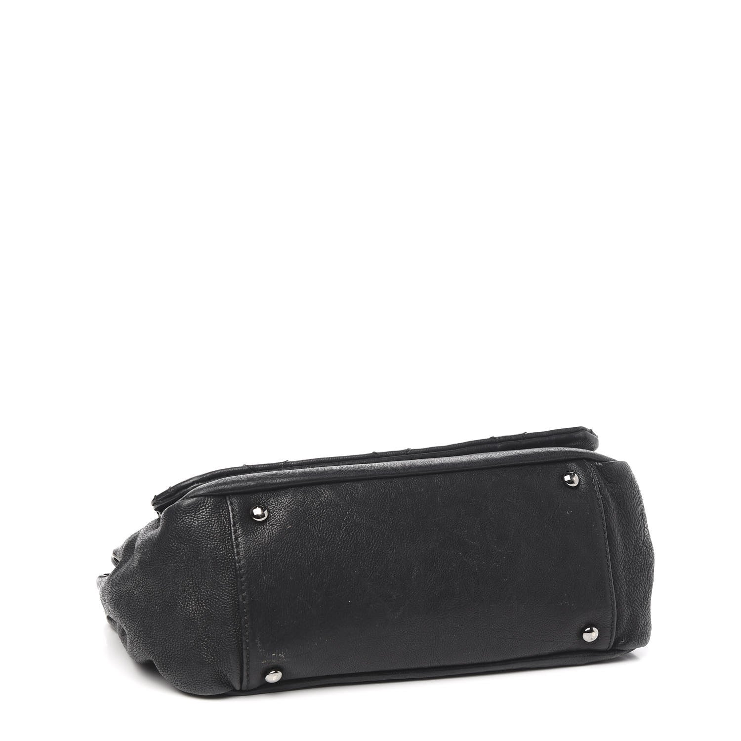 Chanel Calfskin Diamond Stitch Accordion Flap Black 5 of 14