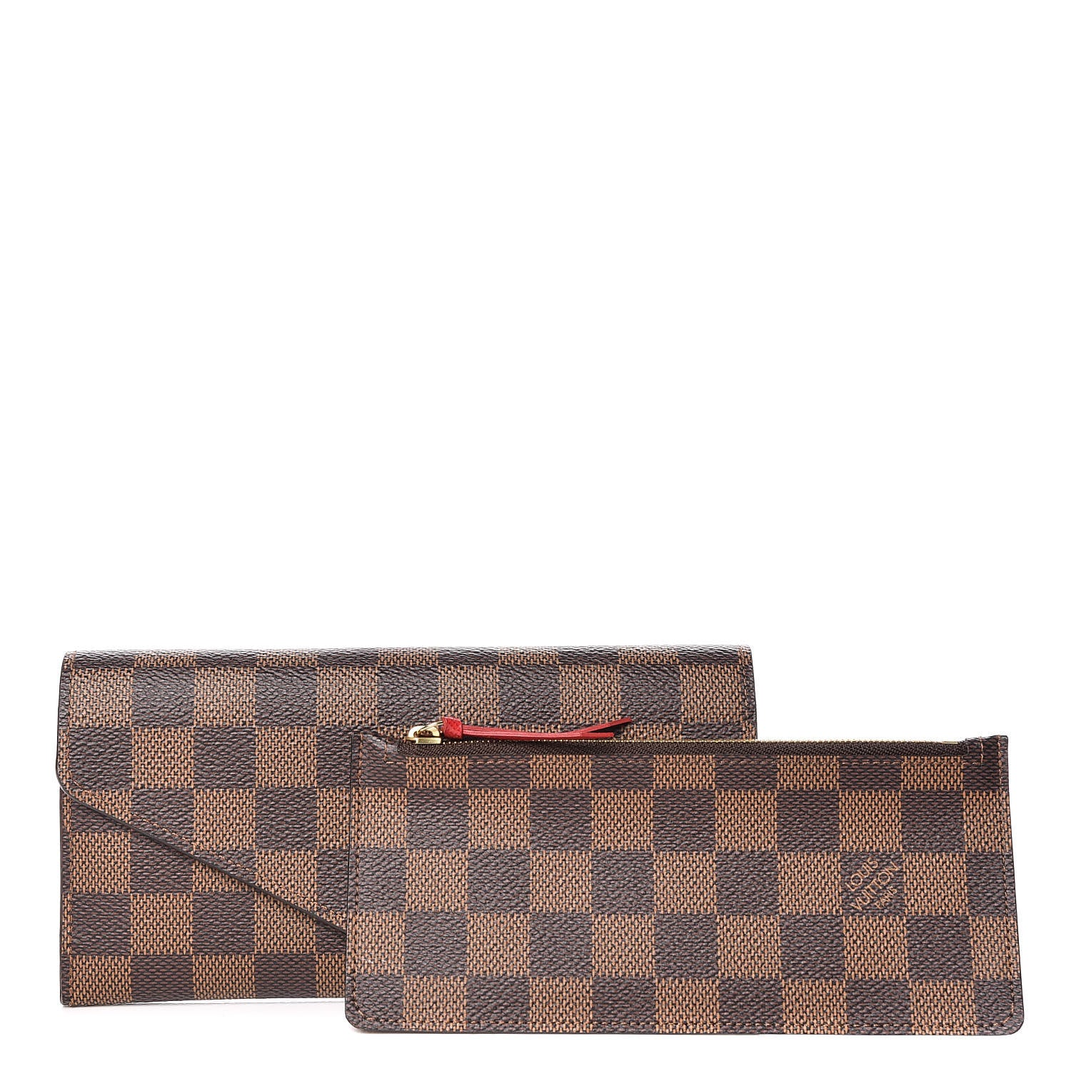 Louis Vuitton Damier Ebene Josephine Wallet Red 3 of 10