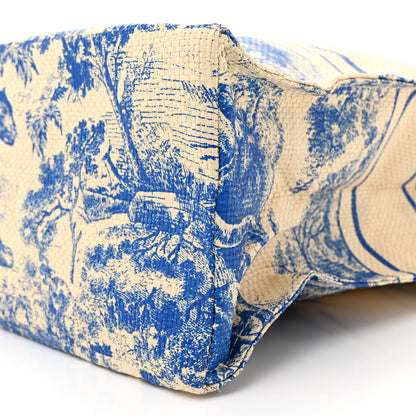 Christian Dior Straw Dioriviera Tote Blue 8 of 10