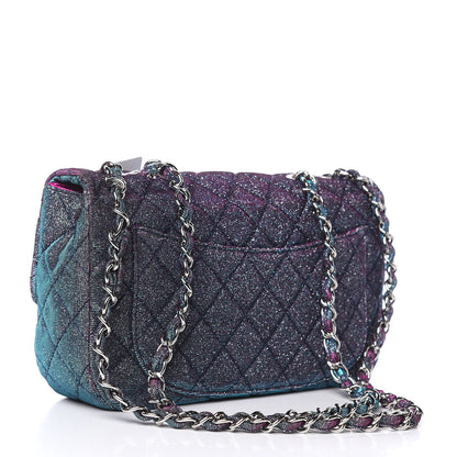 Chanel Iridescent Glitter Fabric Jumbo Single Flap Multicolor 3 of 12