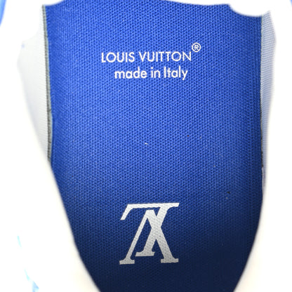 Louis Vuitton Jacquard Velvet Monogram Mens LV Trainer Sneakers 9.5 Blue 7 of 8