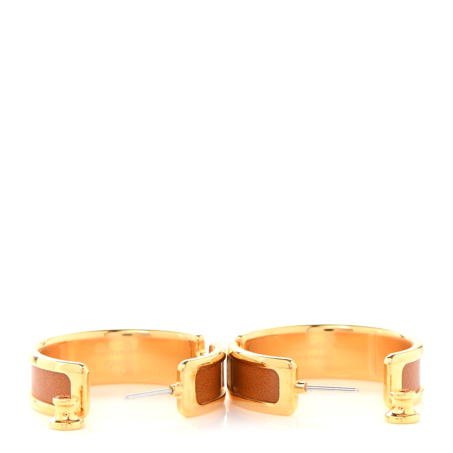 Box Calfskin Olympe Hoop Earrings Cannelle