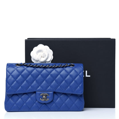 Chanel Caviar Quilted Medium Double Flap Blue 13 of 13