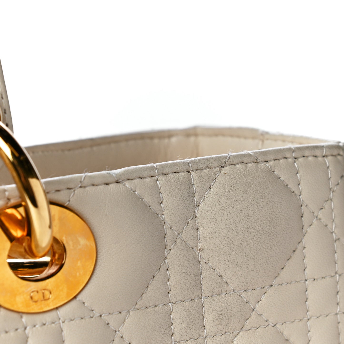 Lambskin Cannage Large Lady Dior Light Beige