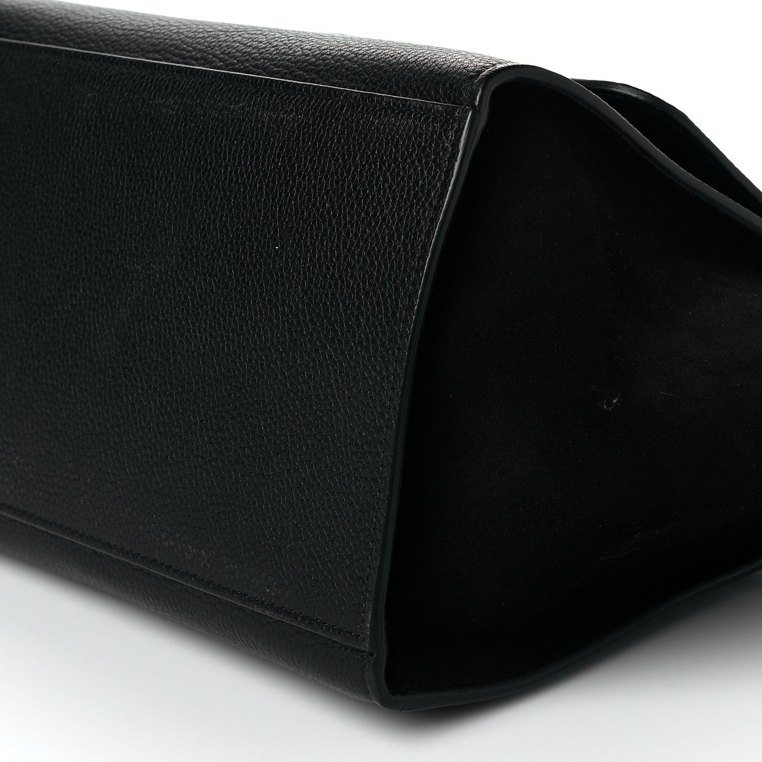 Celine Drummed Calfskin Suede Small Trapeze Black 6 of 9