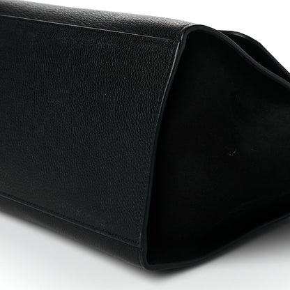 Celine Drummed Calfskin Suede Small Trapeze Black 6 of 9