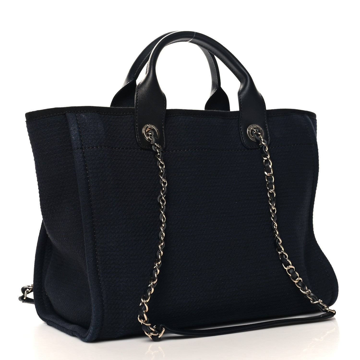 Chanel Mixed Fibers Small Deauville Tote Black 4 of 11