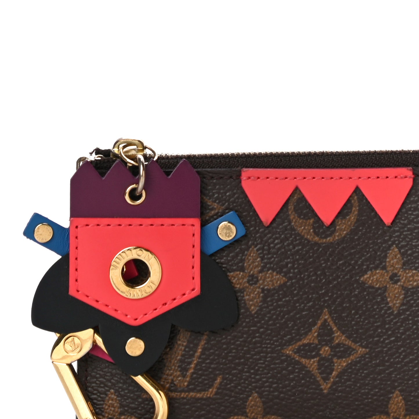 Monogram Totem Key Pouch Flamingo