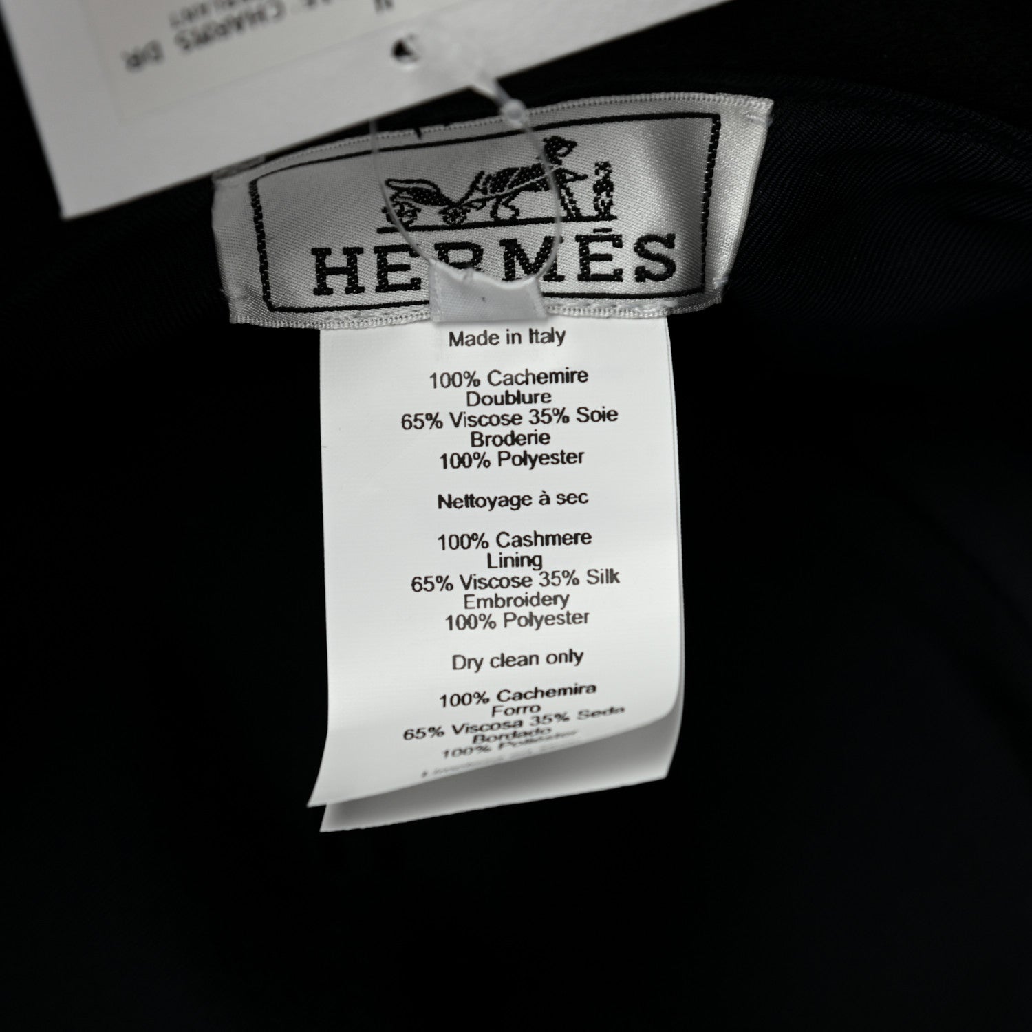 Hermes Cotton Canvas Bolide Travel Cosmetic Pouch Black 4 of 7