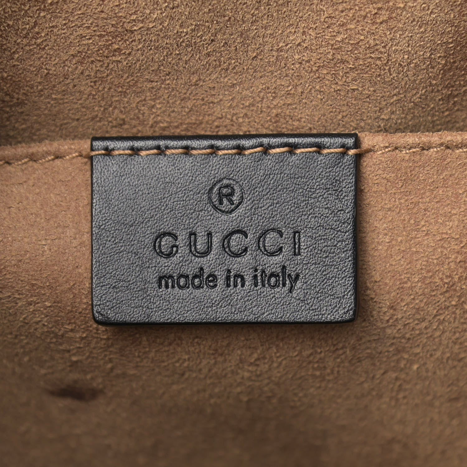 Gucci GG Supreme Monogram Calfskin Padlock Backpack Beige Cuir Black 6 of 12