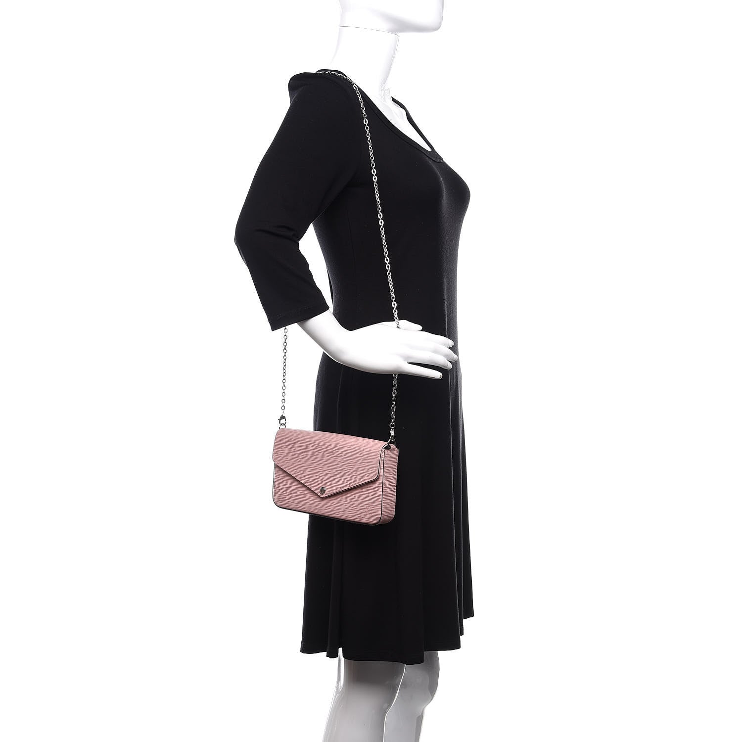 Louis Vuitton Epi Pochette Felicie Rose Ballerine 2 of 12