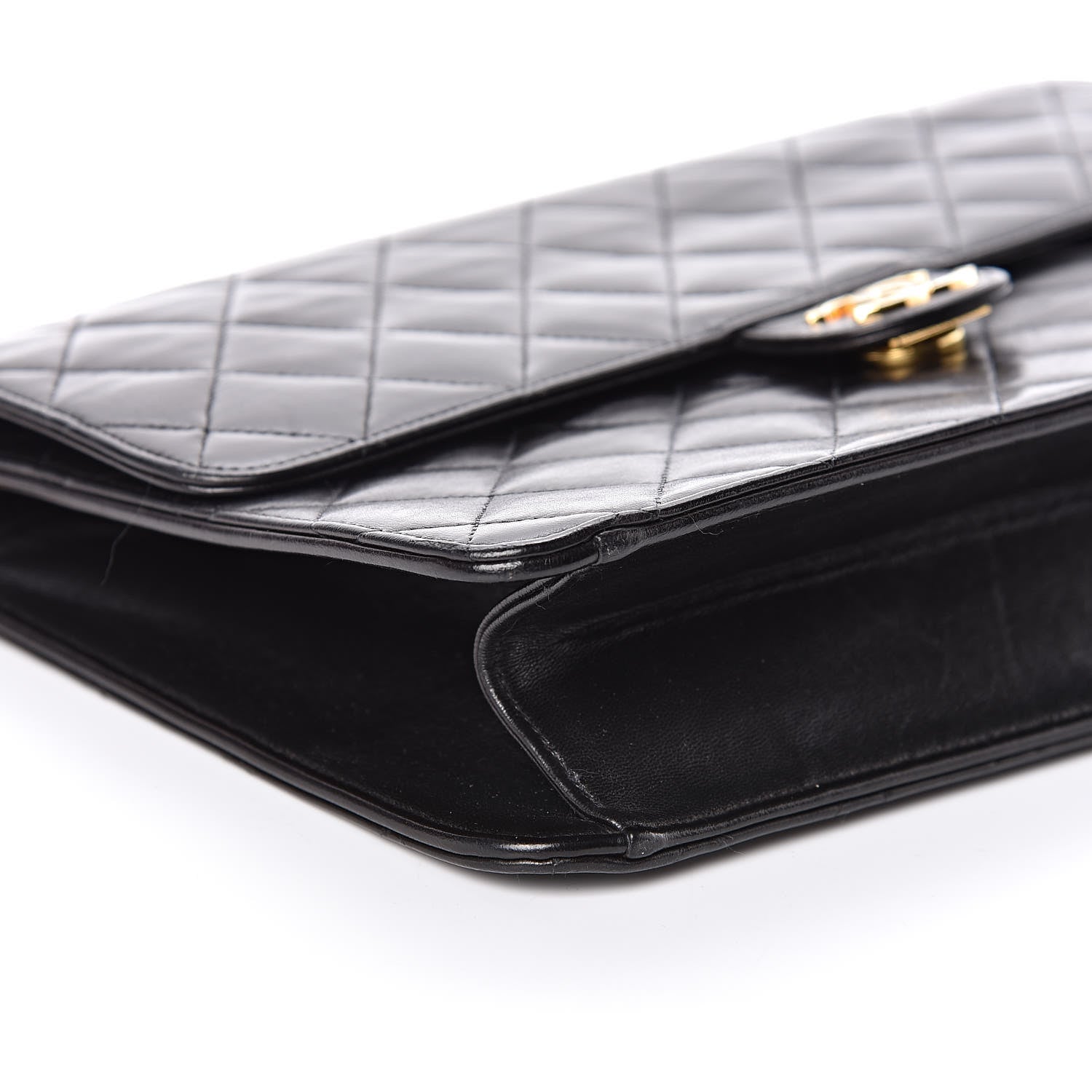Chanel Lambskin Quilted Medium Single Flap Black 11 of 13