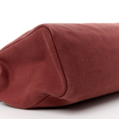 Hermes Toile Calfskin Herbag 39 GM Rouge H 11 of 20