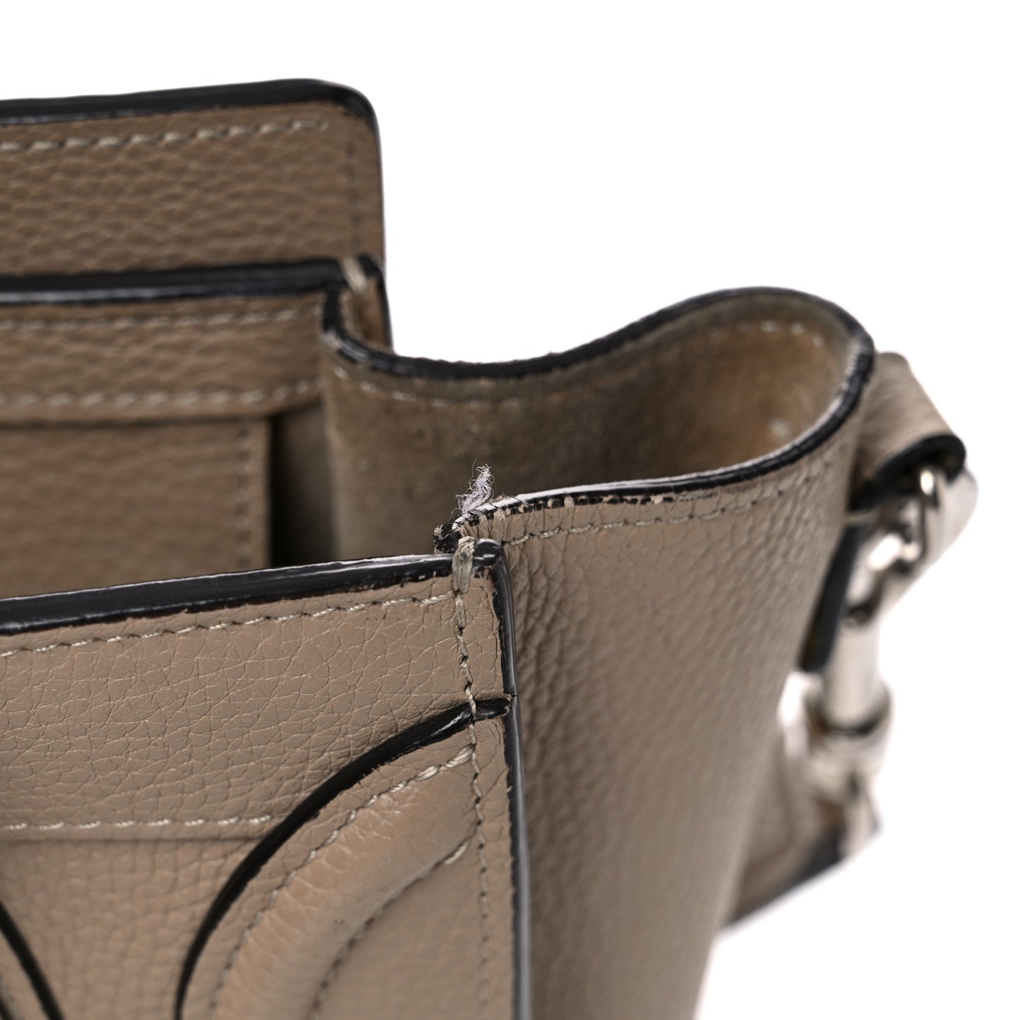 Drummed Calfskin Nano Luggage Dune