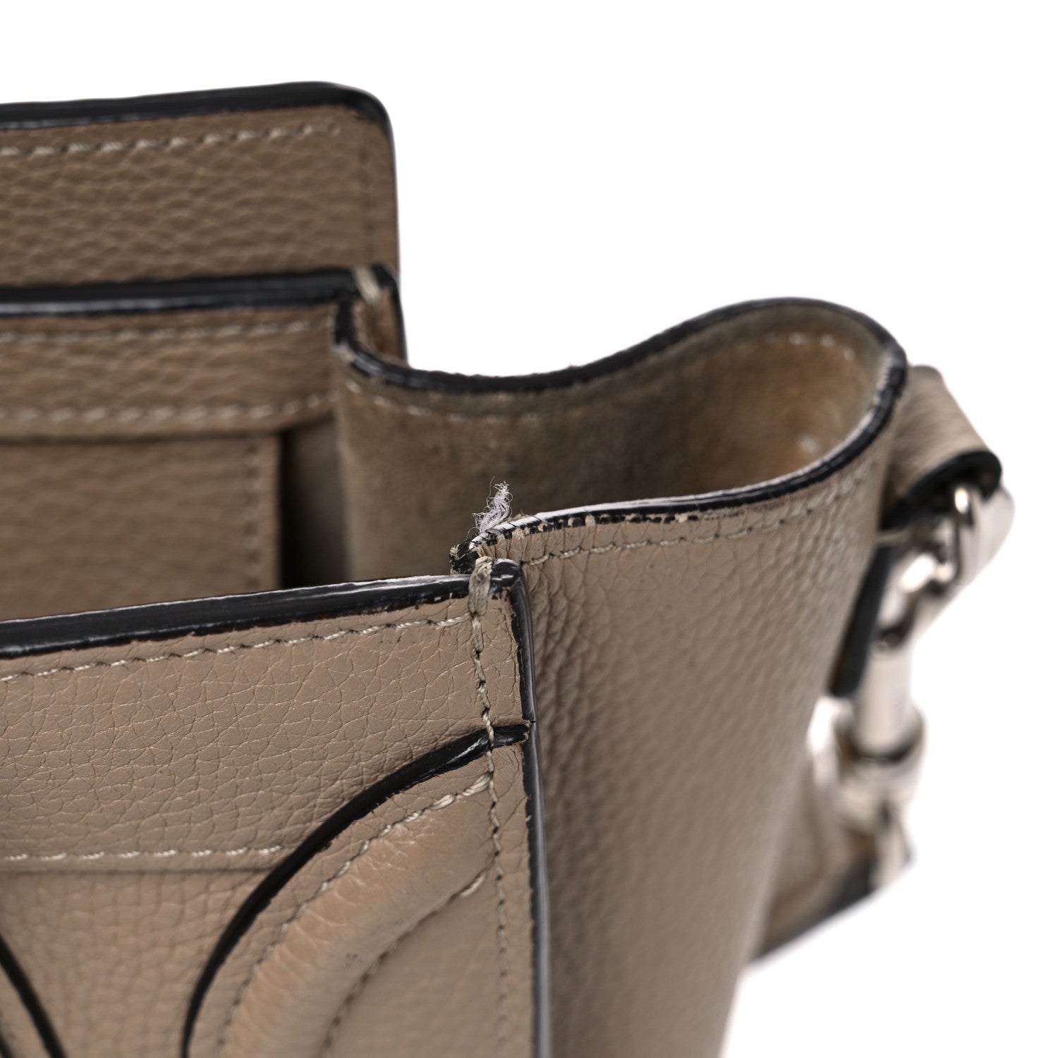 Celine Drummed Calfskin Nano Luggage Dune 19 of 19