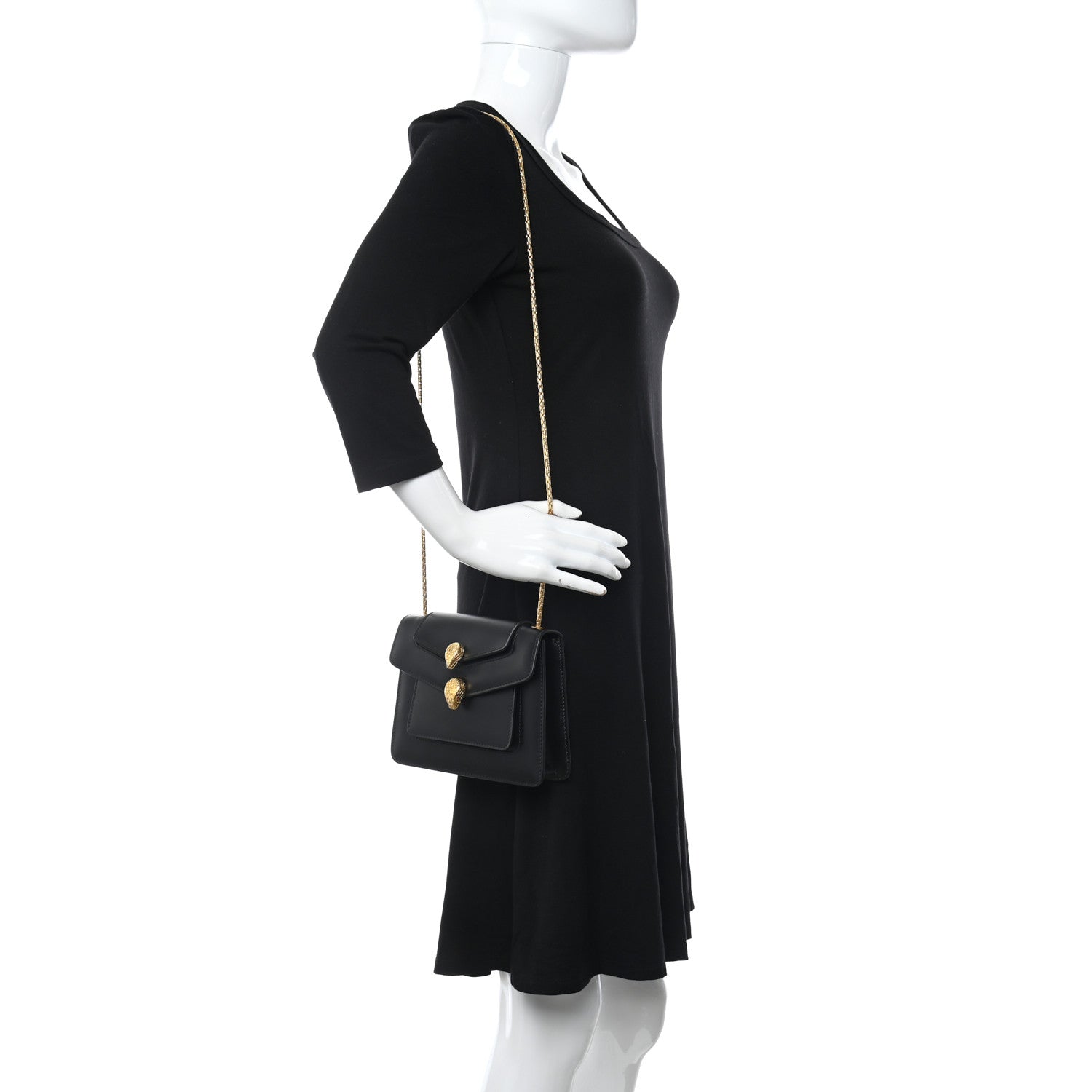 Bulgari x ALEXANDER WANG Calfskin Serpenti Bag Black 2 of 9
