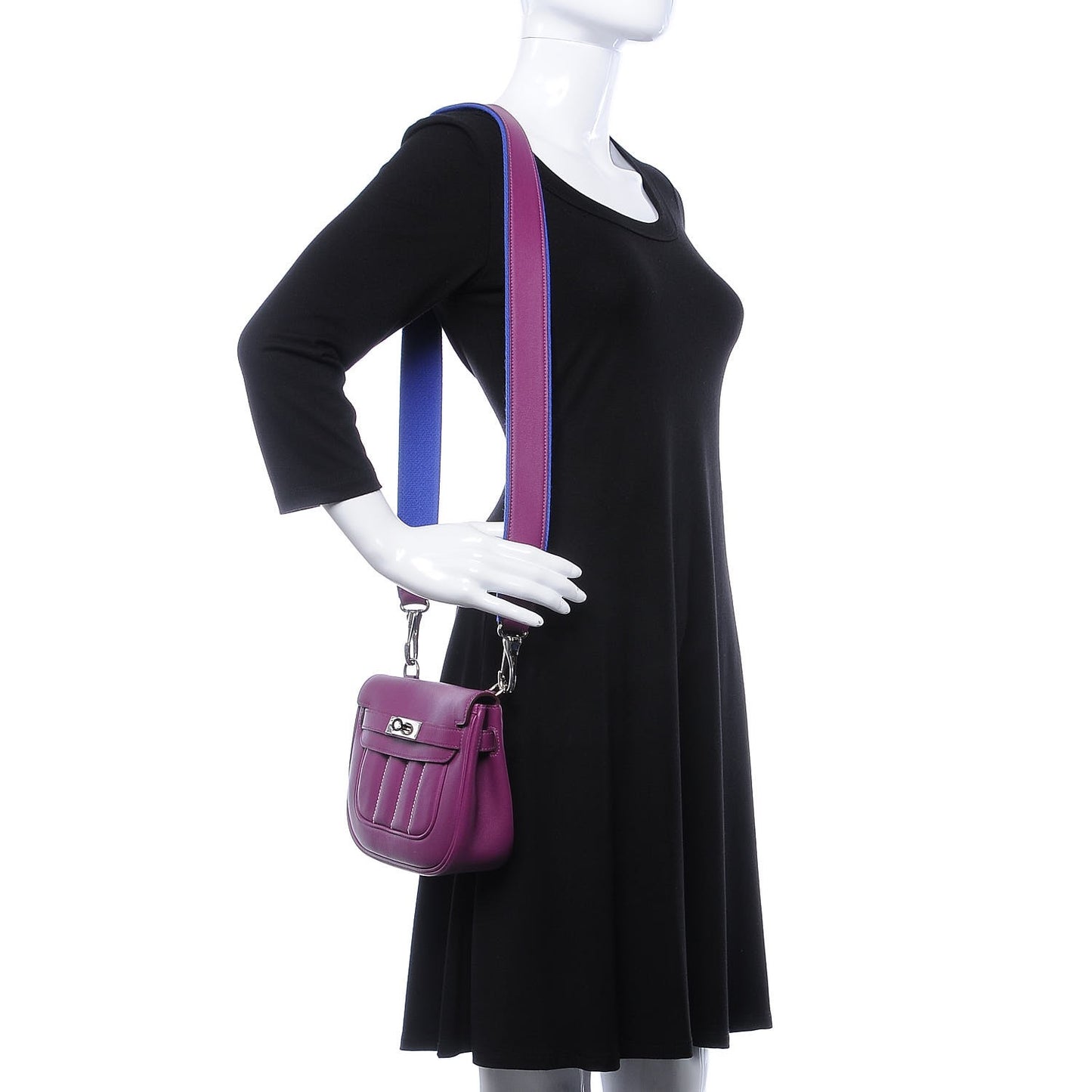 Veau Swift Mini Sac Berline Anemone Bleu Electrique