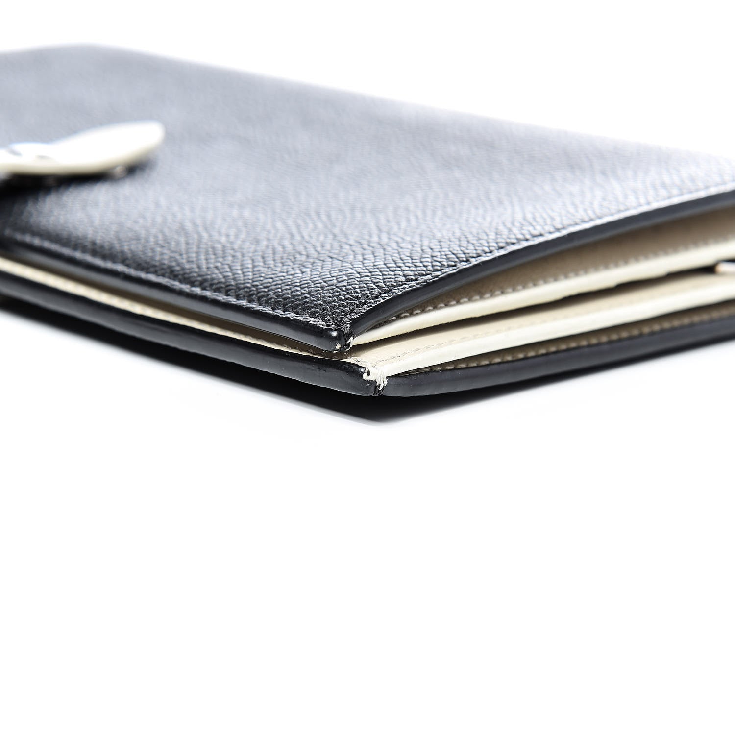Celine Grained Calfskin Large Multifunction Strap Wallet Black Chalk 11 of 14