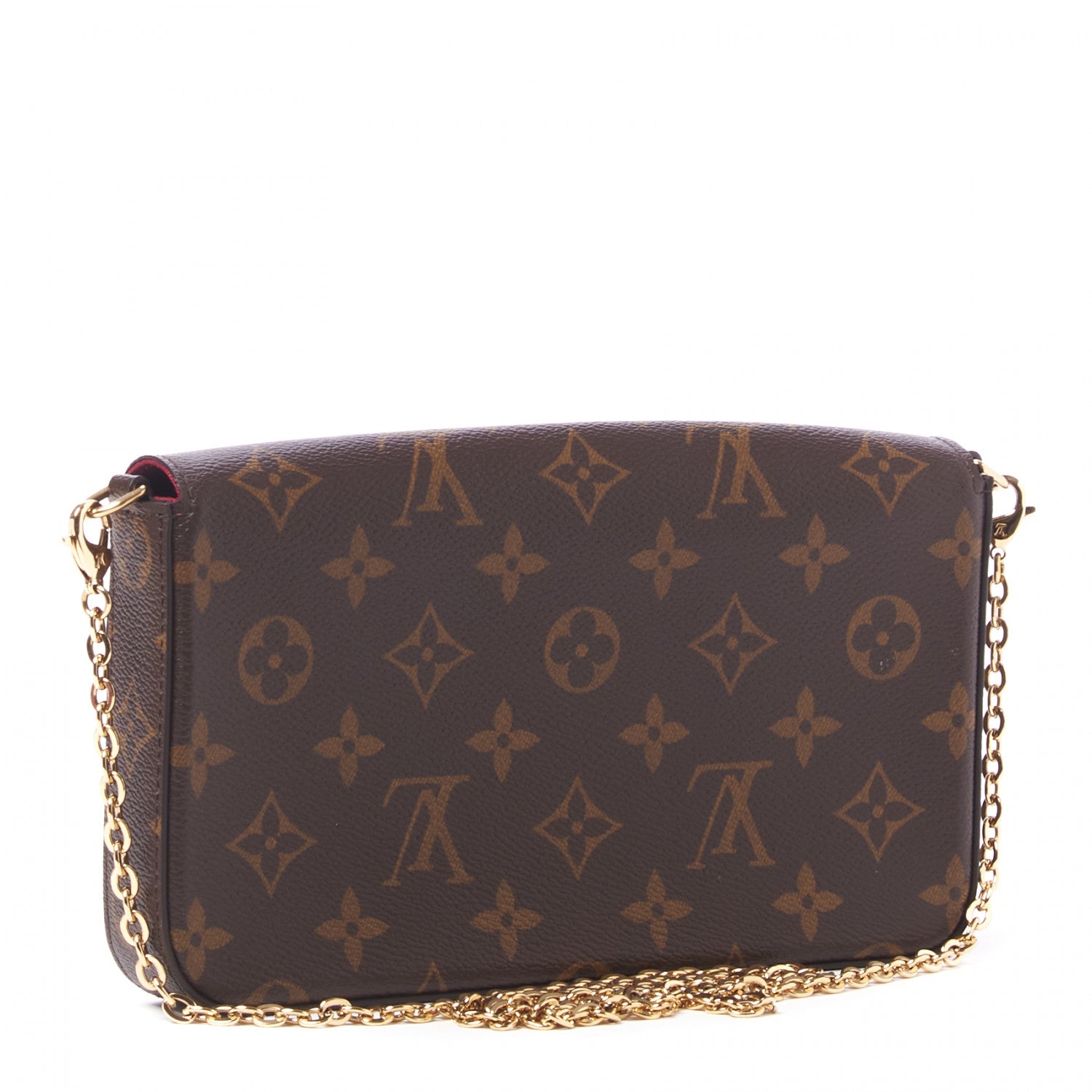 Louis Vuitton Monogram Pochette Felicie Chain Wallet Fuchsia 3 of 8