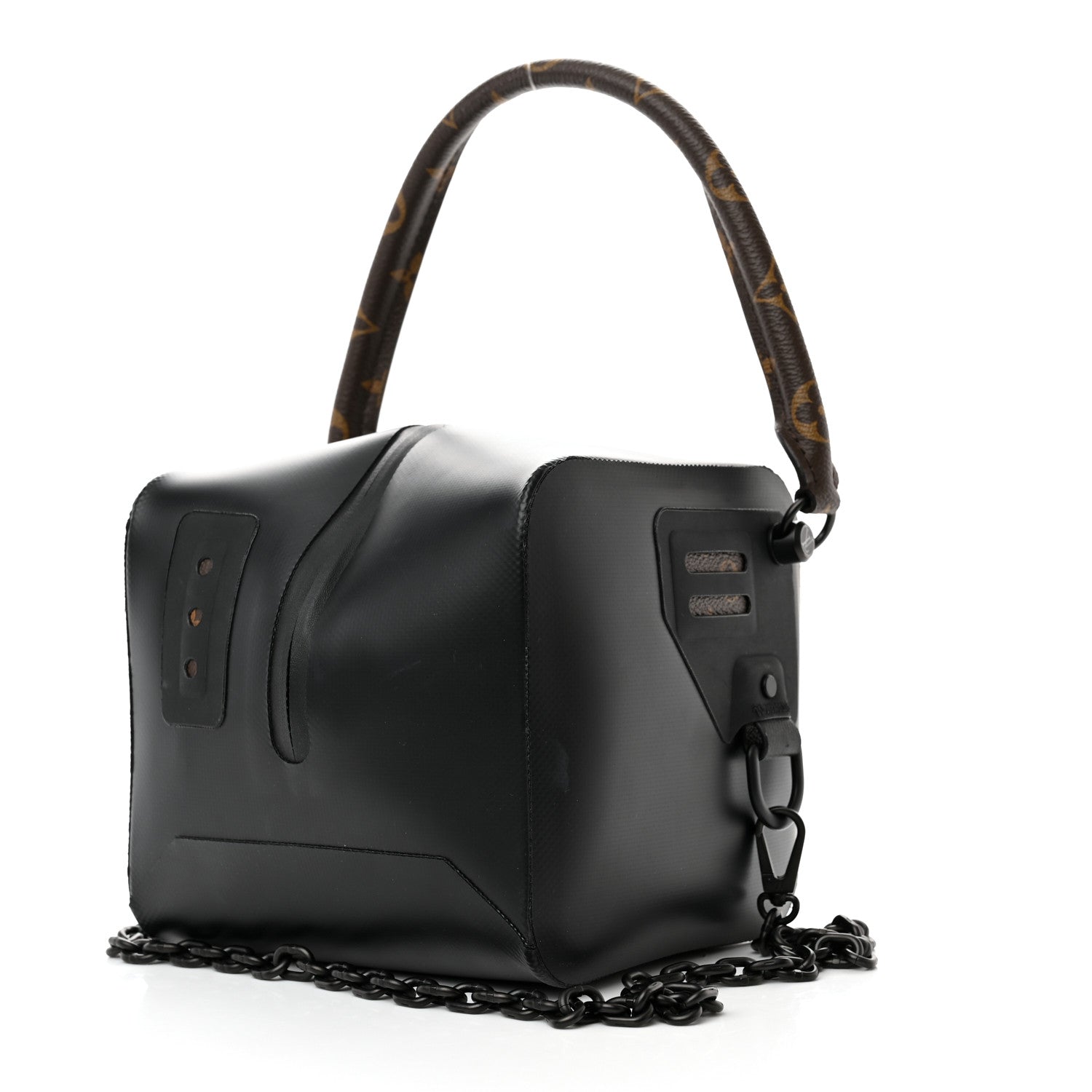 Louis Vuitton Calfskin Monogram Square Bag Black 3 of 7