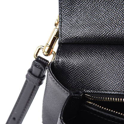 Dolce & Gabbana Dauphine Orange Print Medium Miss Sicily Satchel Black 13 of 13