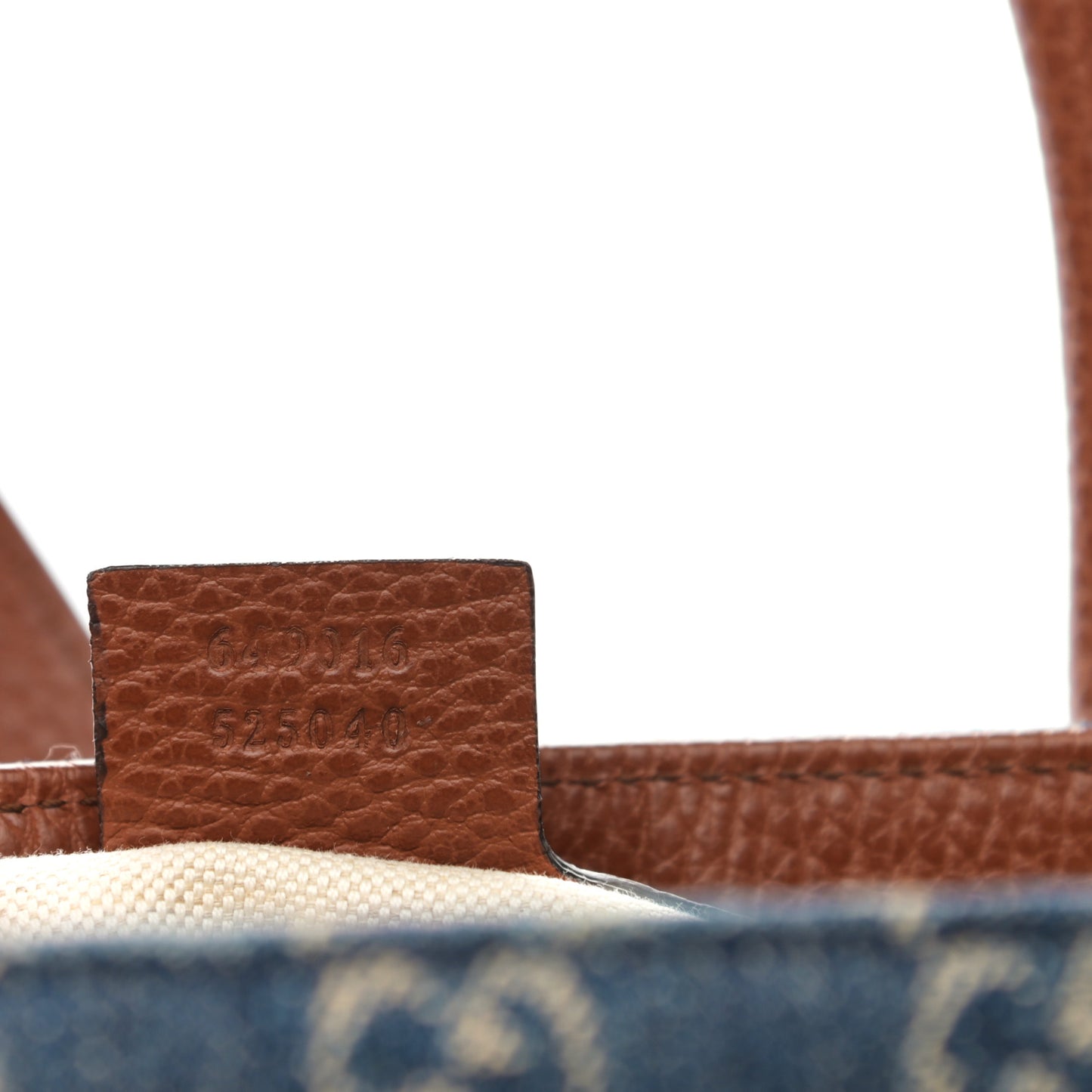 New Denim GG Monogram Dollar Calfskin Medium Jackie 1961 Tote Blue Tea Cuir Epilog