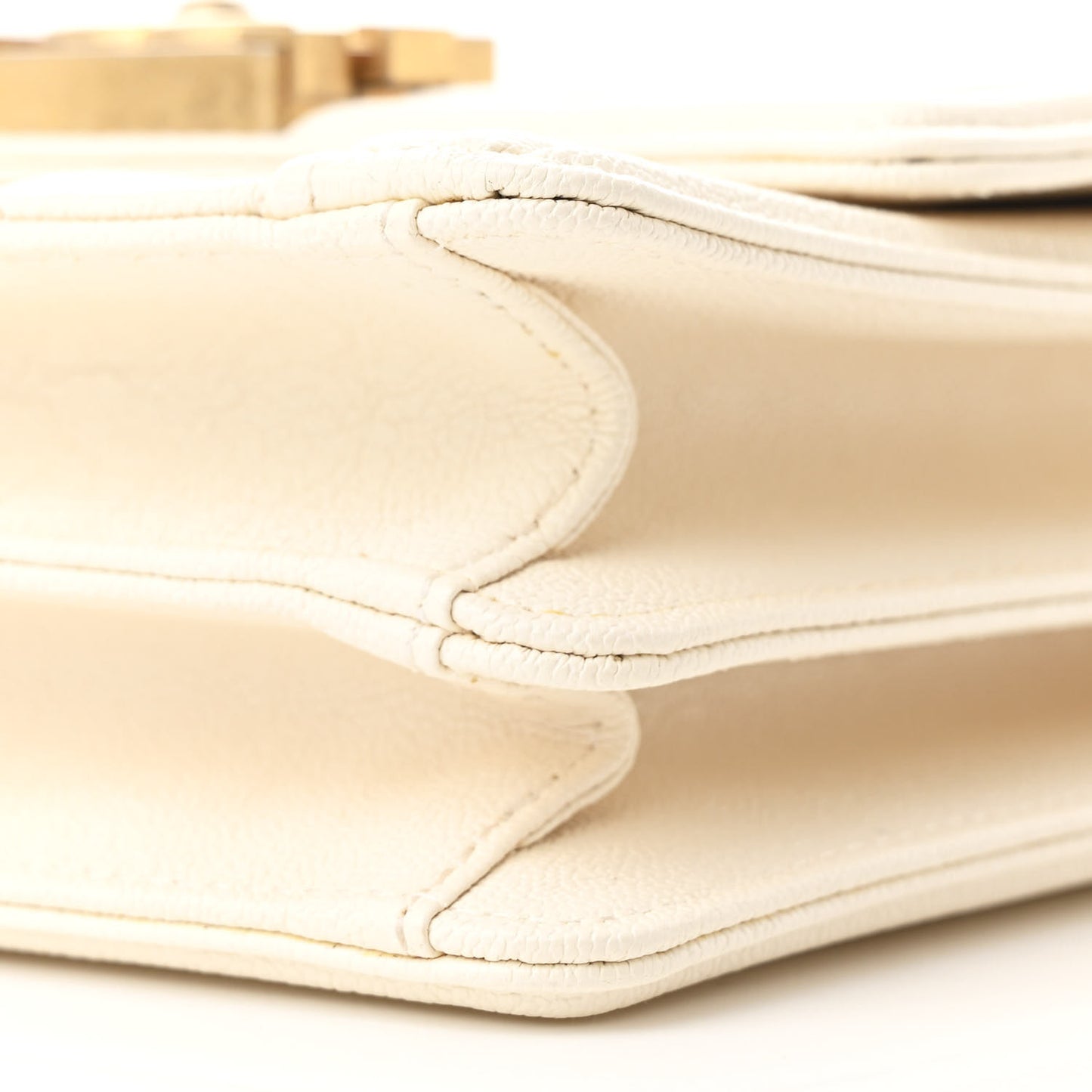 Caviar Quilted North South Boy Flap White